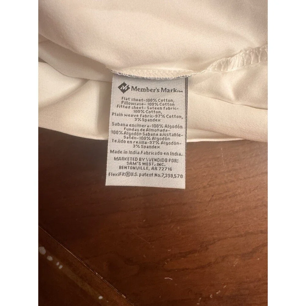 Members Mark 100% Cotton Pillow Cases Standard  Queen Size 28”X 20”